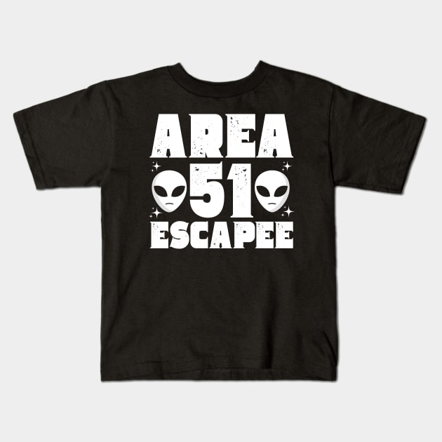 Area 51 Escapee Kids T-Shirt by Eugenex